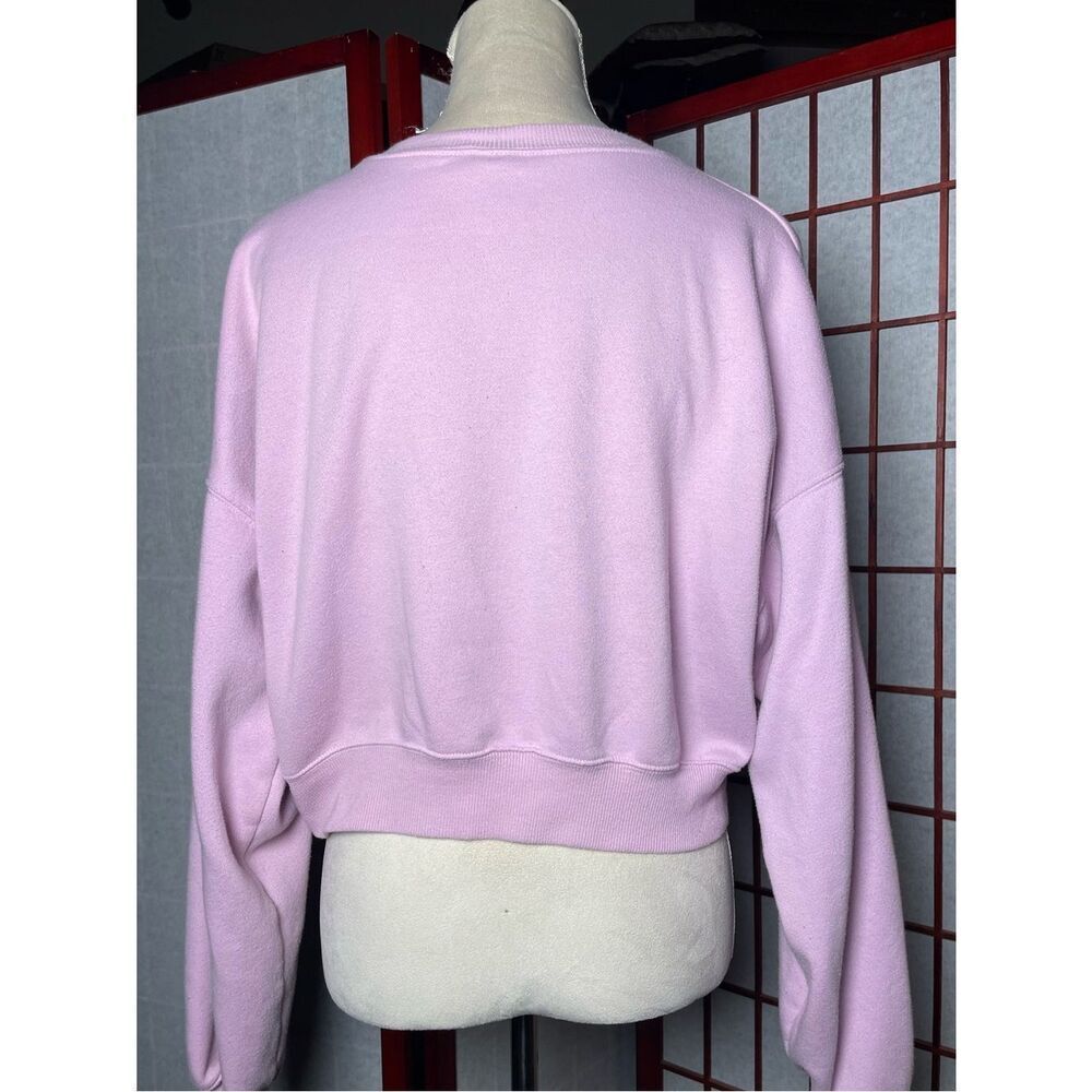 Wild Fable Women's Light Lavender Purple Crewneck Crop Sweatshirt (Size: XL) - Picture 7 of 16